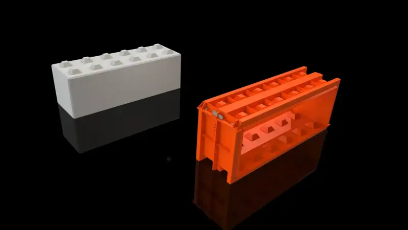 コンクリートブロック型枠(180x60x60)